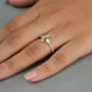 Oval Diamond Open Cuff Danity Ring