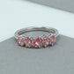 Multi Shape Pink Diamond Wedding Ring