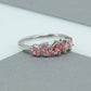 Multi Shape Pink Diamond Wedding Ring