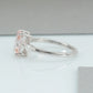 Three  Stone Pink  Radiant Diamond Ring