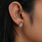 Pink Round Cut Flower Shape Earrings
