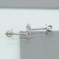 Princess Cut Halo Diamond  Stud Earrings