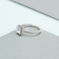 Princess Cut Halo Diamond Solitaire Accent Ring