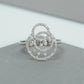 Round Cut Lab Grown Diamond Double Circle Ring
