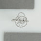 Round Cut Lab Grown Diamond Double Circle Ring
