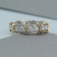 Antique Cross Round Diamond Wedding Band