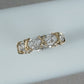 Antique Cross Round Diamond Wedding Band