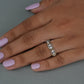 Antique Cross Round Diamond Wedding Band