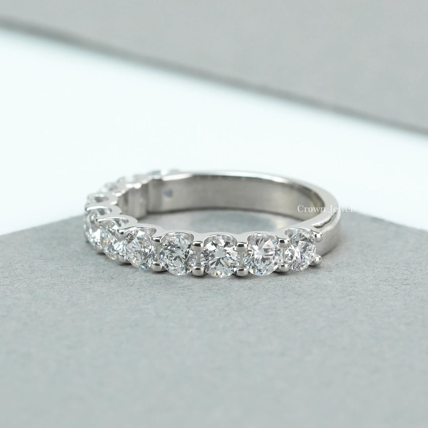Round  Diamond  Half Eternity Band