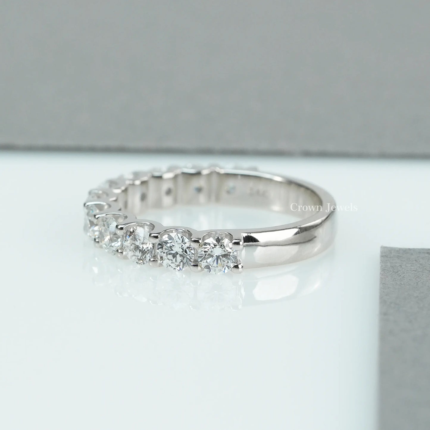 Round  Diamond  Half Eternity Band