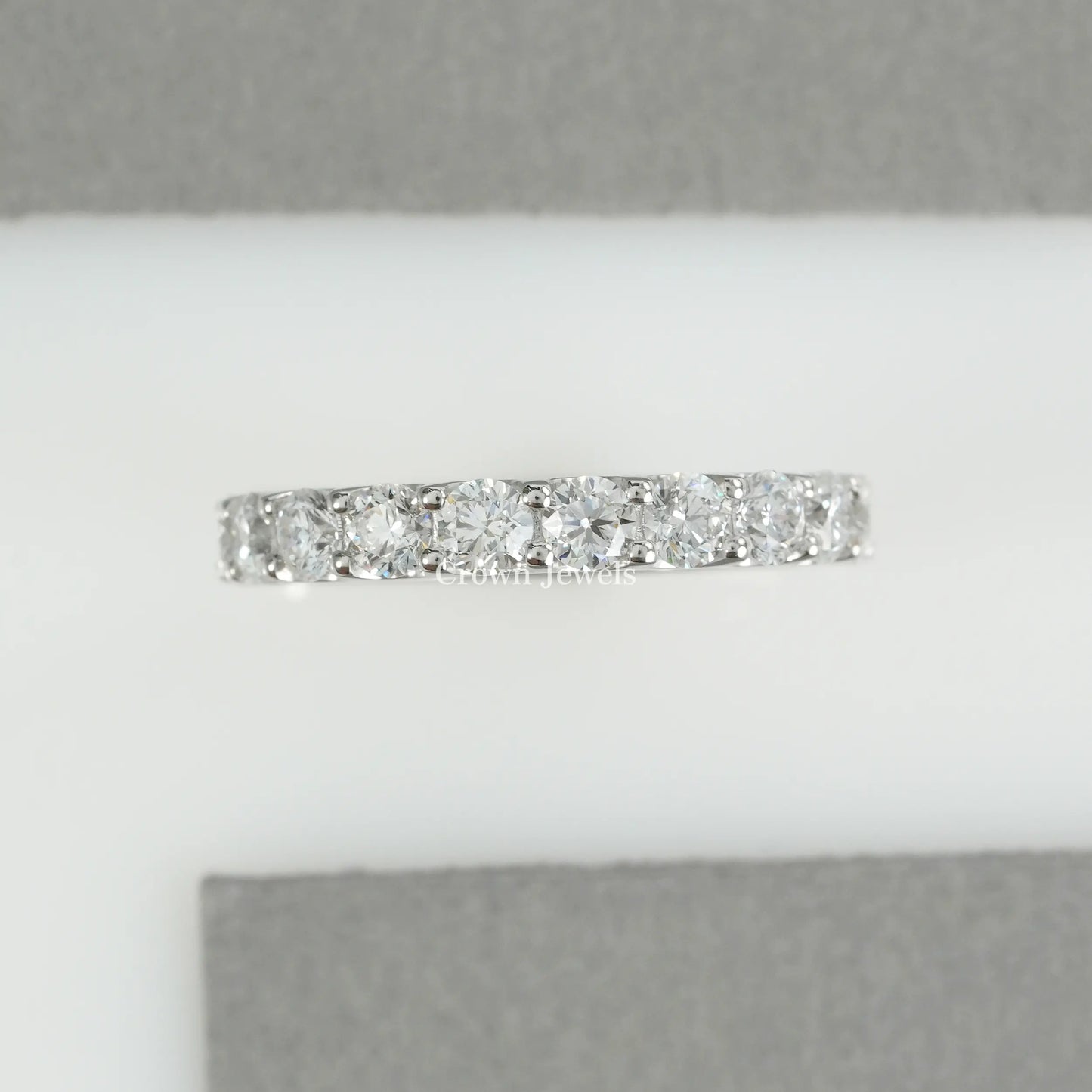 Round  Diamond  Half Eternity Band