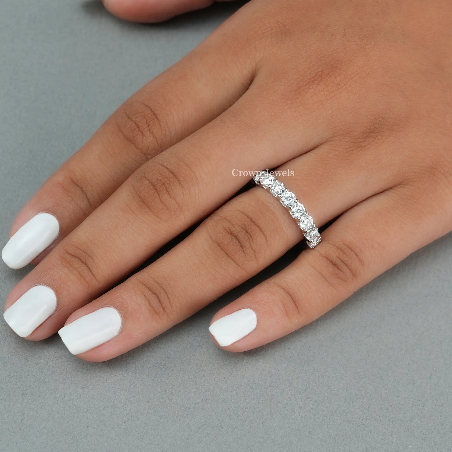 Round  Diamond  Half Eternity Band