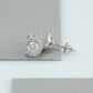 Round Cut Halo Diamond  Stud Earrings