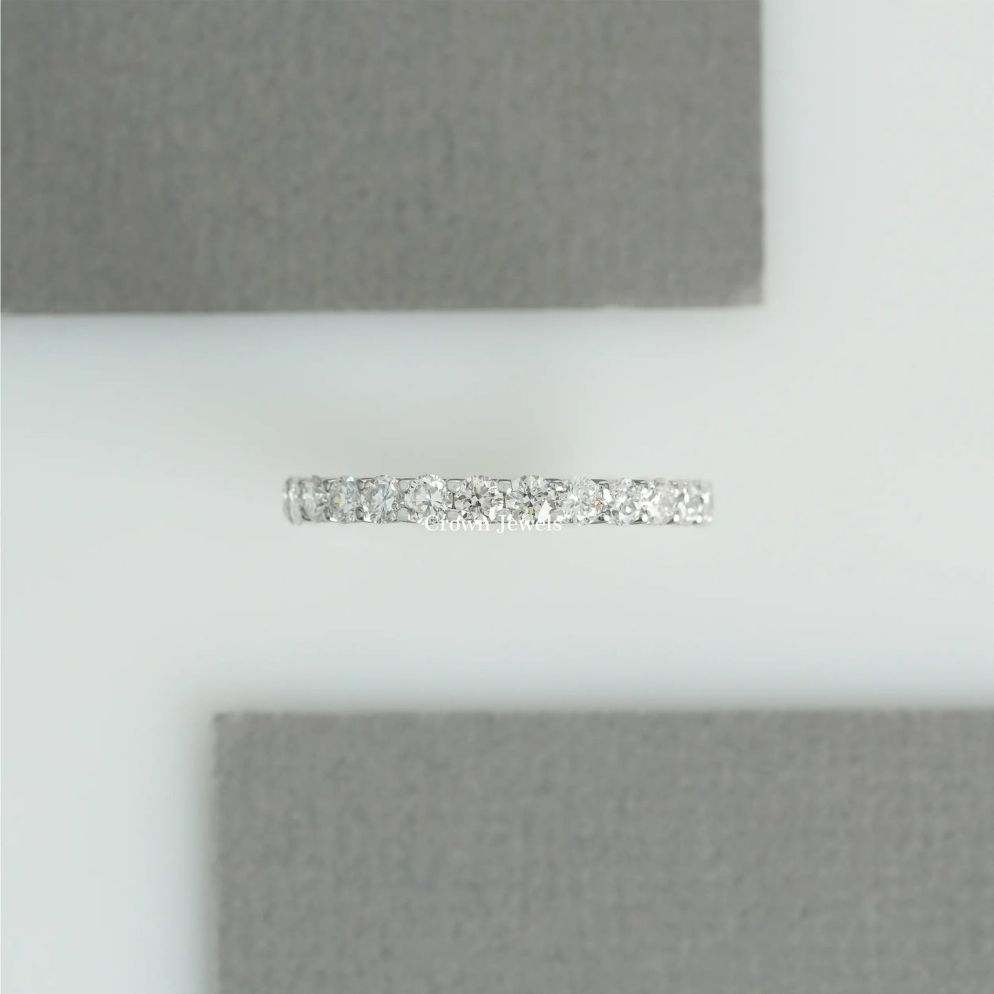 Round Diamond Eternity Wedding Band