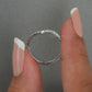 Round Diamond  Curved Wedding Band