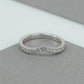 Round Diamond  Curved Wedding Band