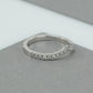 Round Diamond  Curved Wedding Band