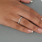 Round Diamond  Curved Wedding Band