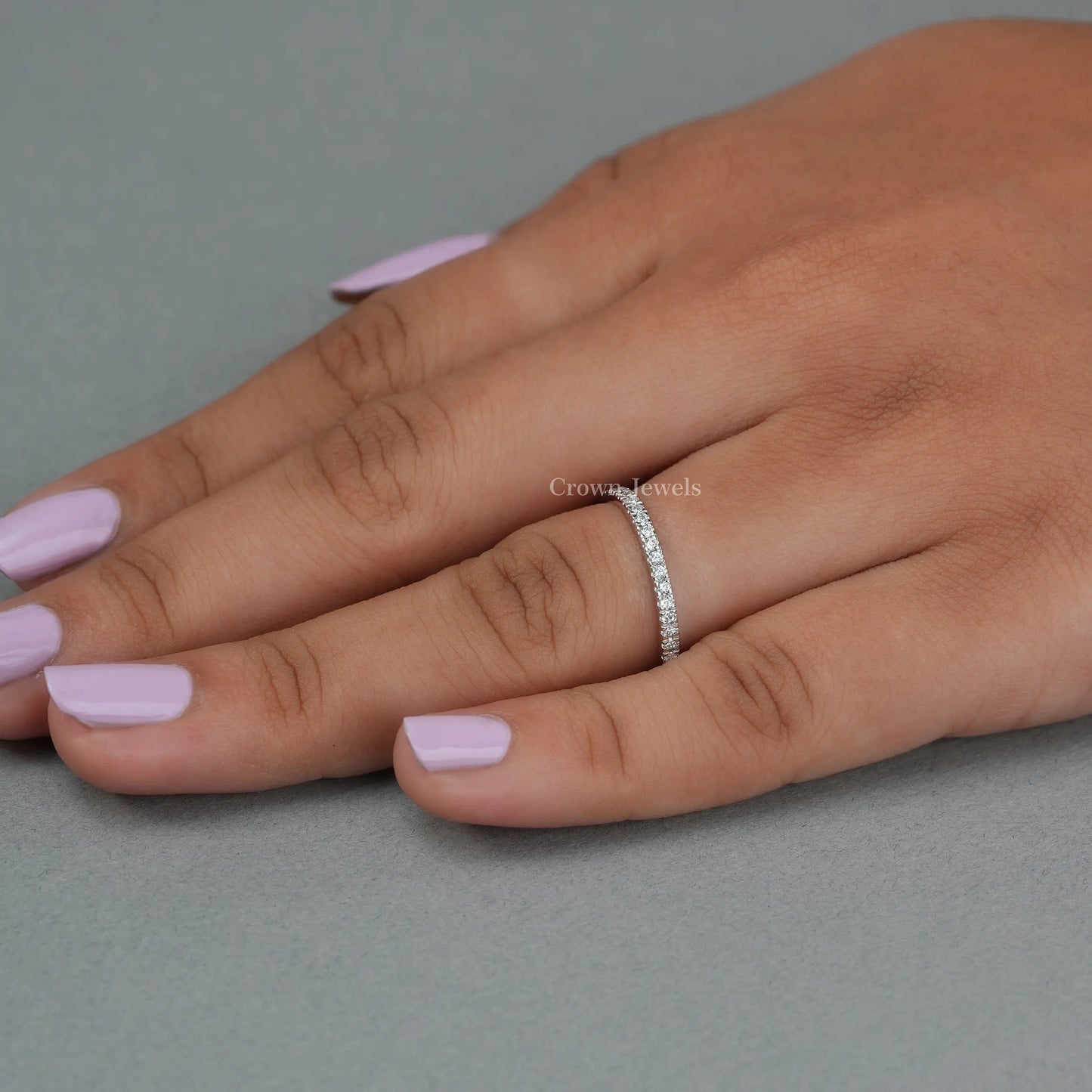 Round  Diamond  Eternity  Wedding Band