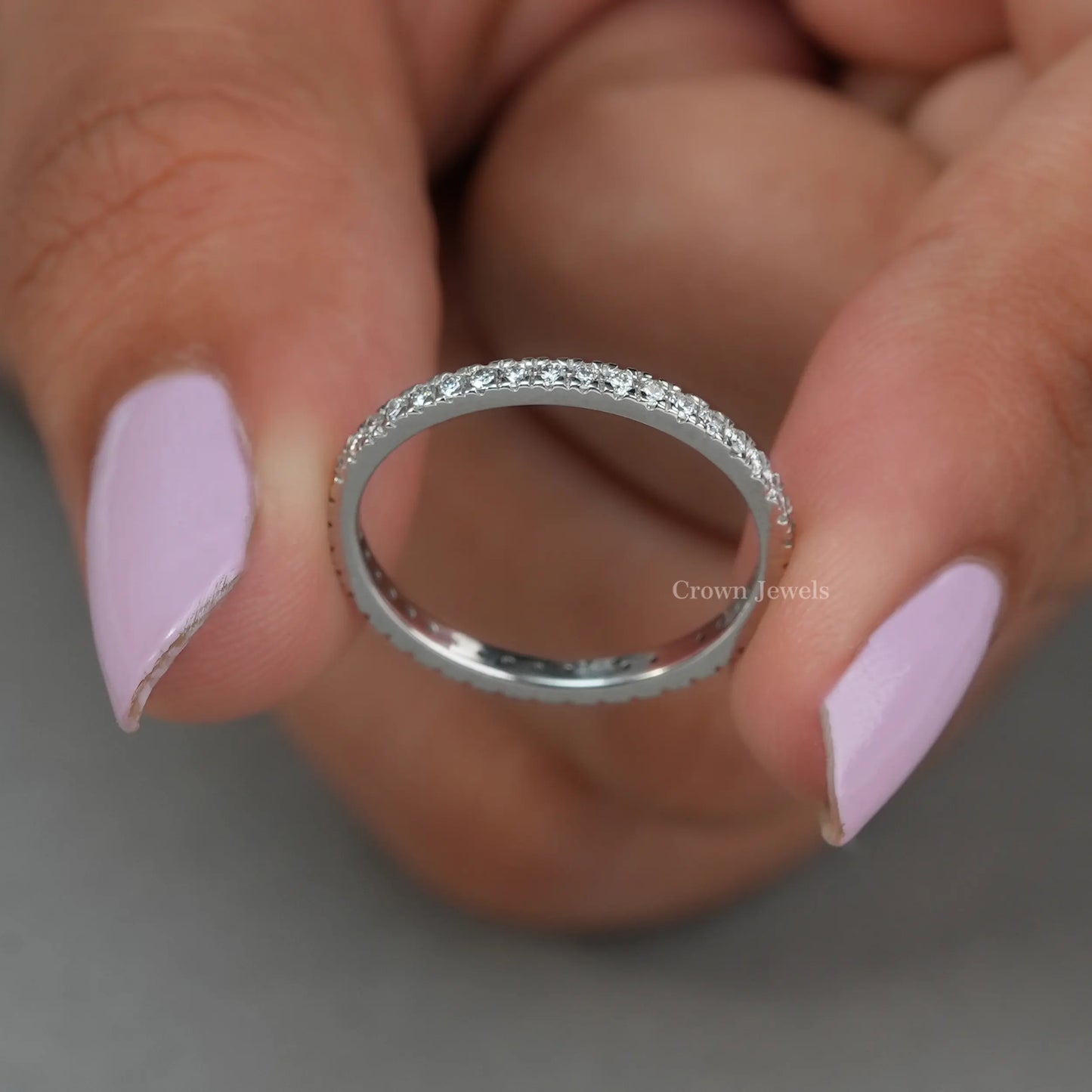 Round  Diamond  Eternity  Wedding Band