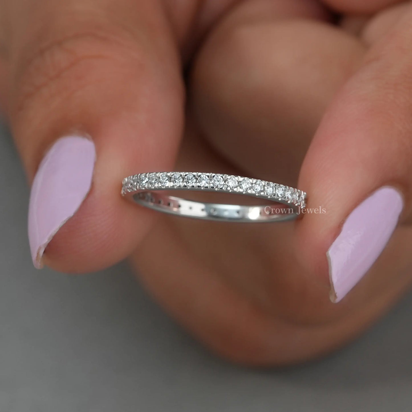Round  Diamond  Eternity  Wedding Band