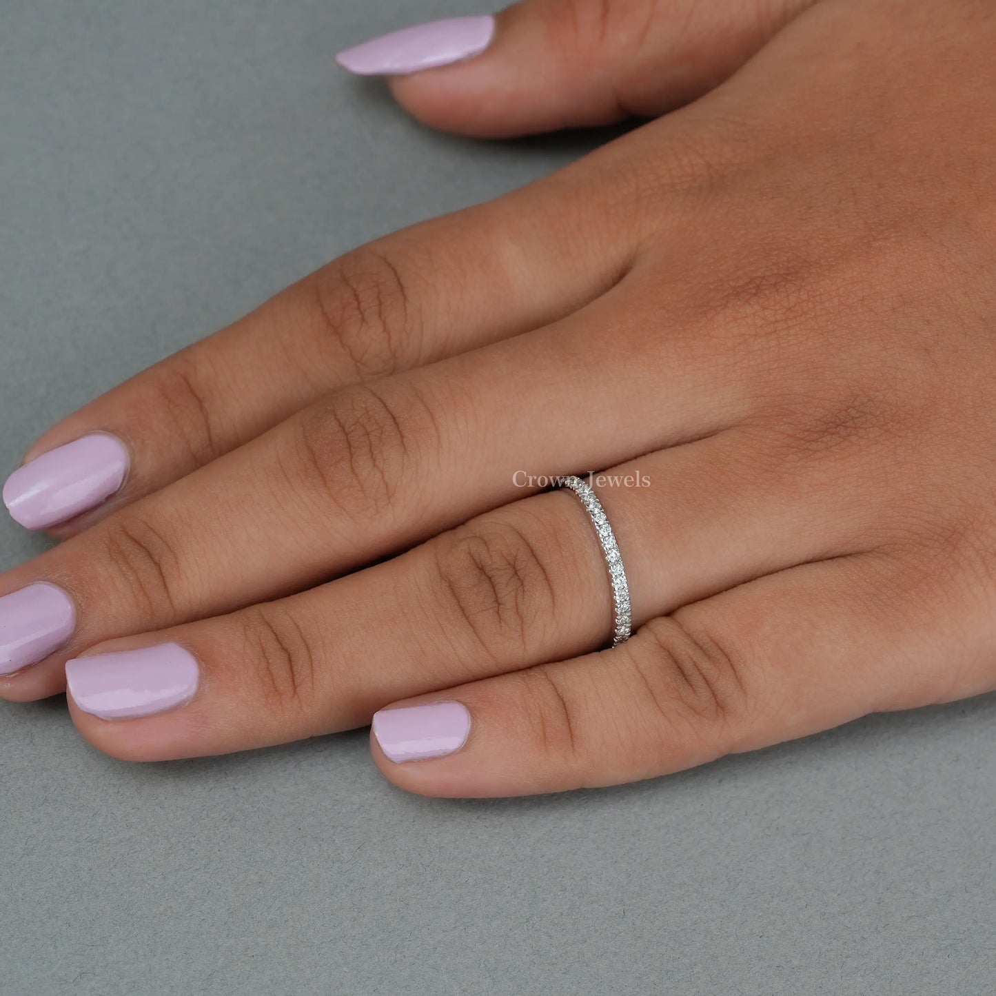 Round  Diamond  Eternity  Wedding Band