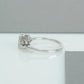 Radiant  Cut Three Stone Diamond Ring