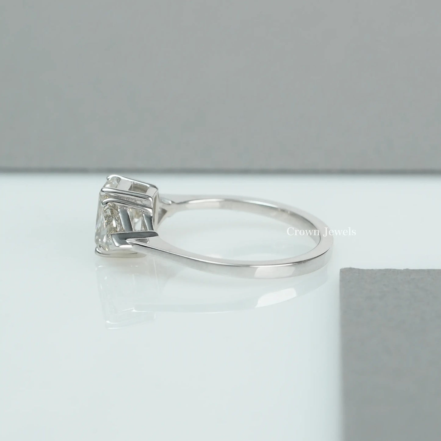 Radiant  Cut Three Stone Diamond Ring