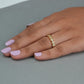 7 Stone Yellow Heart Diamond Wedding Band