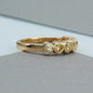 7 Stone Yellow Heart Diamond Wedding Band