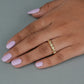 7 Stone Yellow Heart Diamond Wedding Band